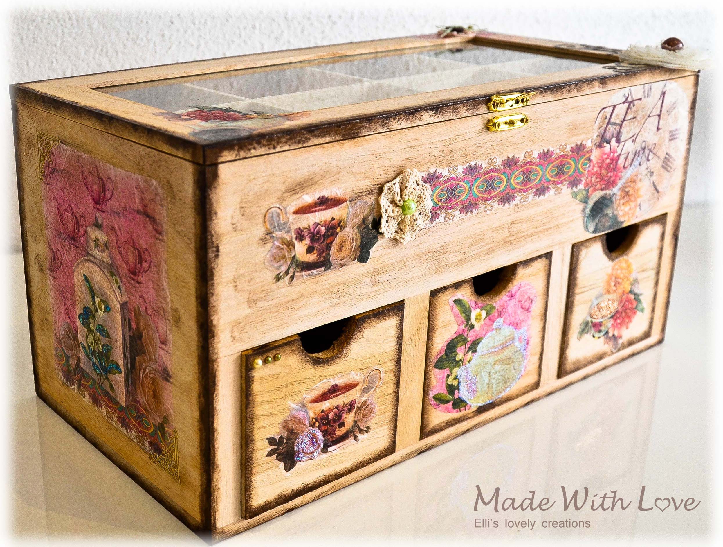 wooden tea box picture 1