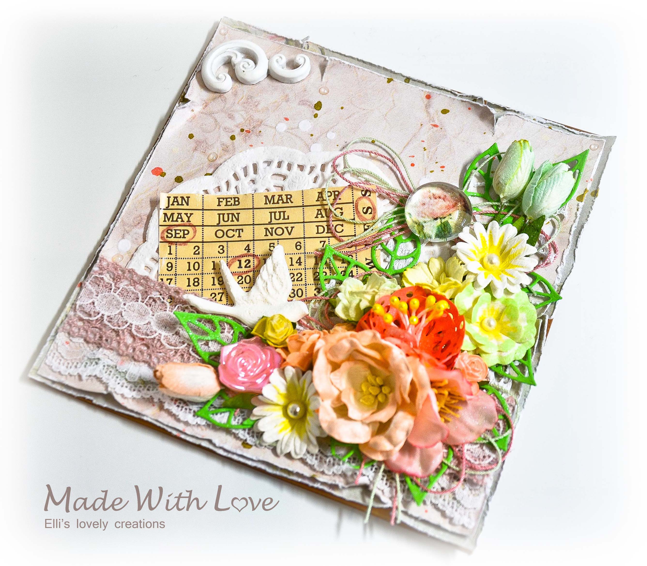 Guest Designer at The Crazy Challenge with a Mixed Media Card