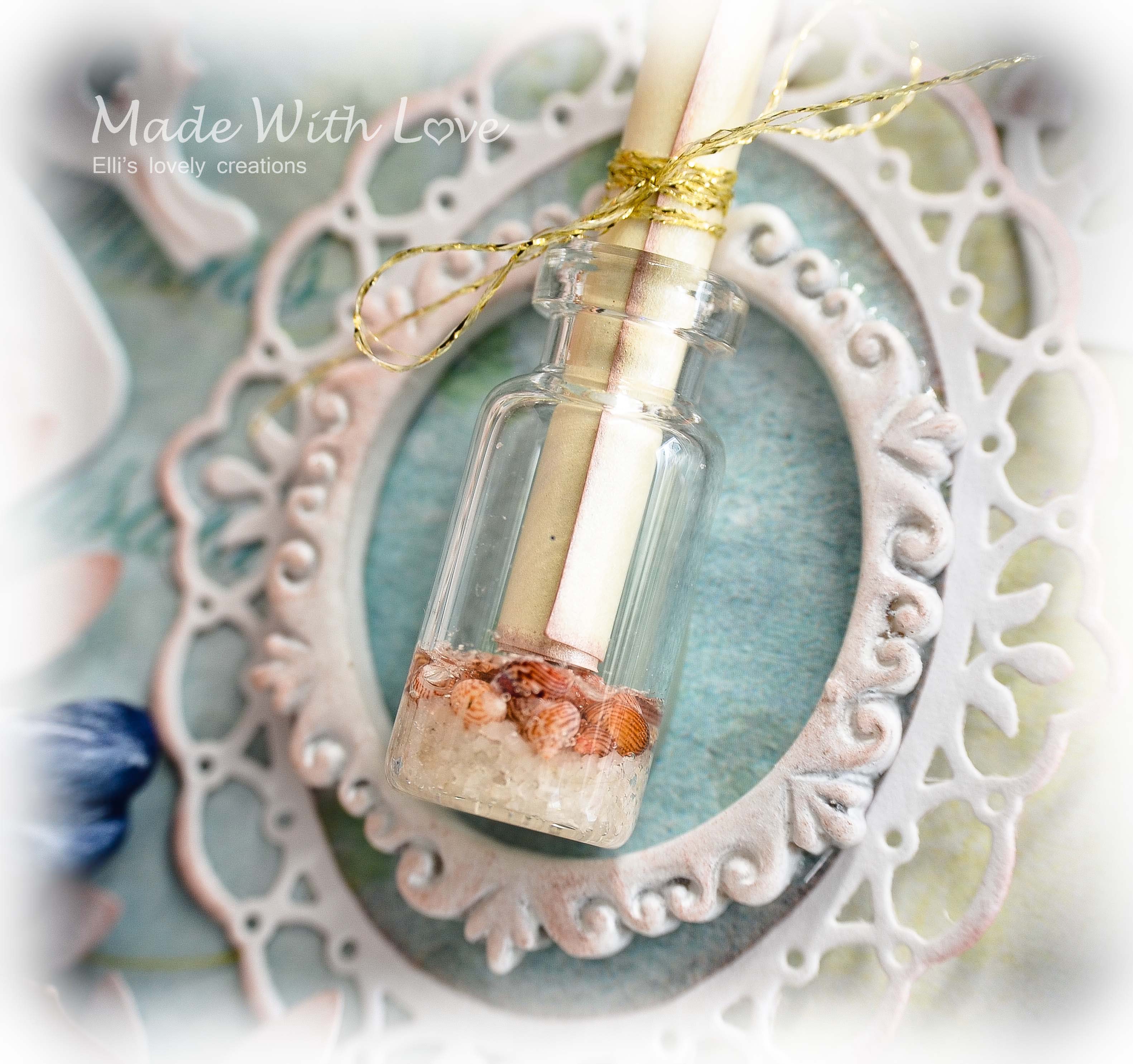 Message In a Bottle Card As a Wedding Gift