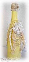 Shabby Chic Decoupage Altered Bottle First Baby 2