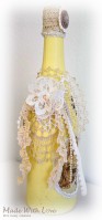 Shabby Chic Decoupage Altered Bottle First Baby 3