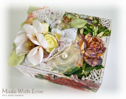 Shabby Chic Decoupage Wedding Wooden Box 4