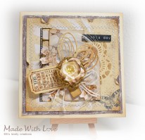 Mixed Media Vintage Wedding Card On This Day 1