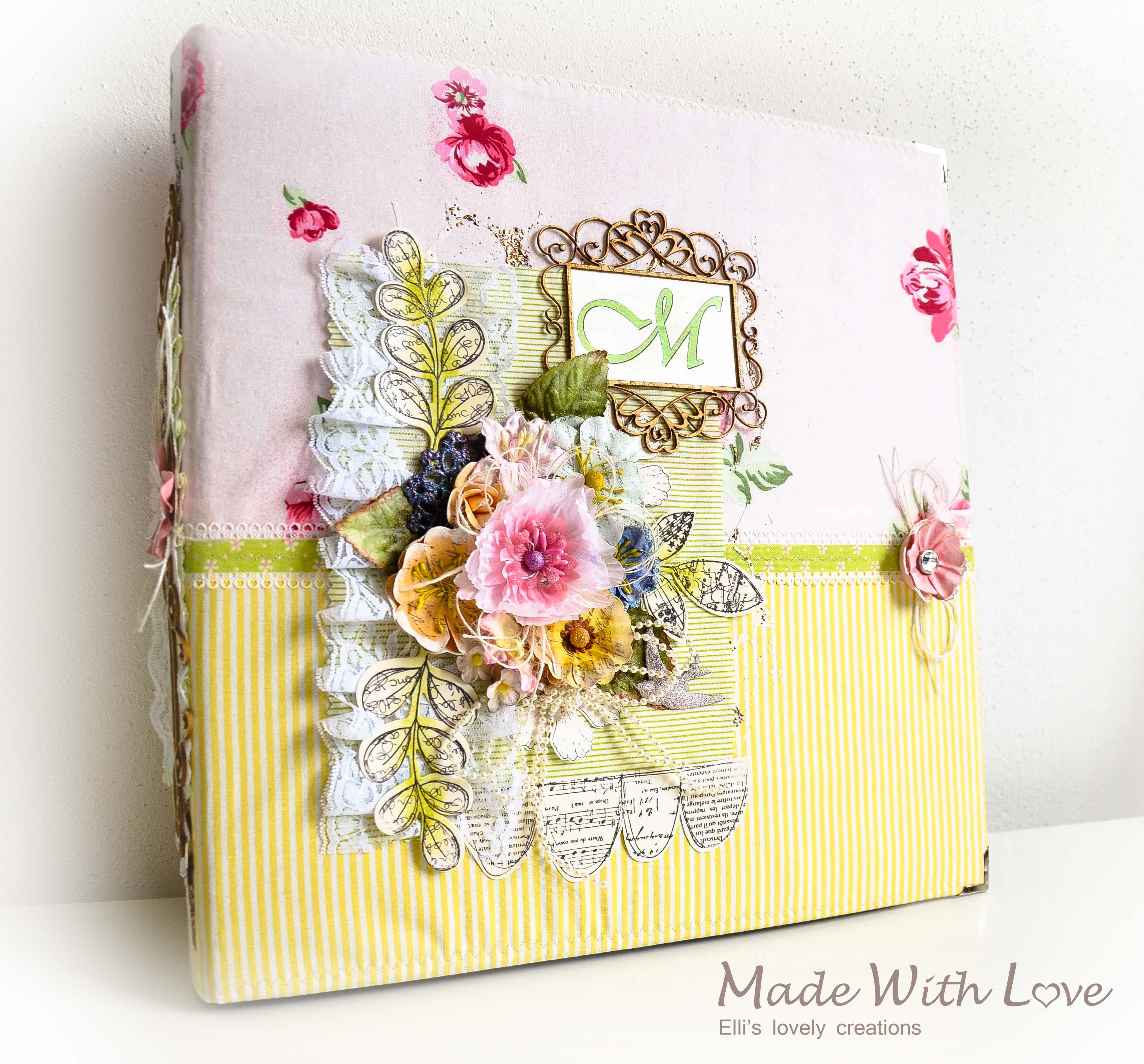 Handmade Scrapbook Fabric Makro Baby Album Maria 2