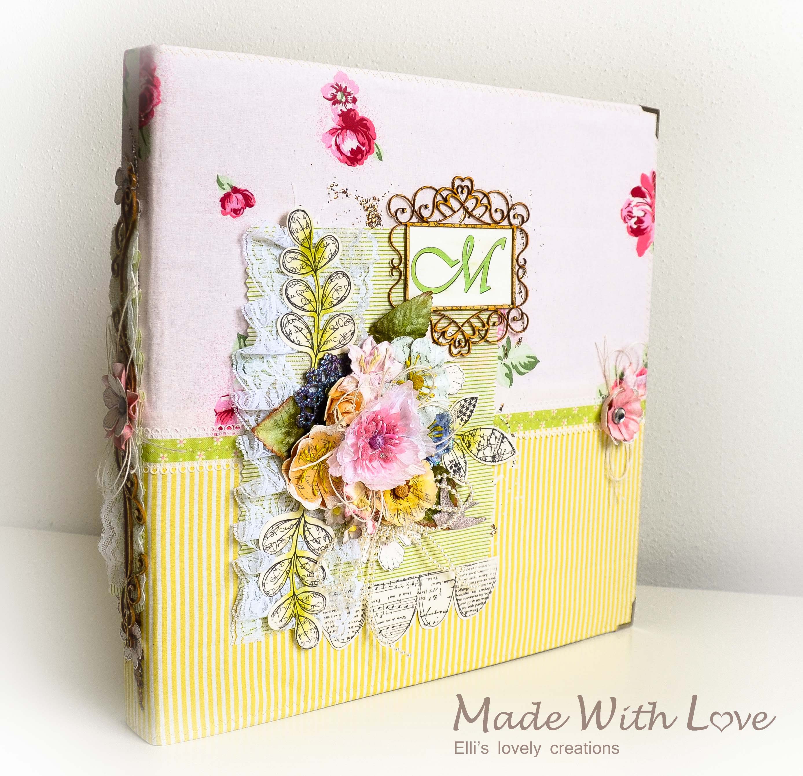 Handmade Scrapbook Fabric Makro Baby Album Maria 3