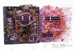 Mixed Media Mini Canvases Love Is Madness 3