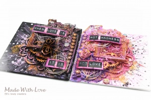 Mixed Media Mini Canvases Love Is Madness 6