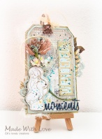 Mixed Media Baby Shower Party Tag Wonderful Moments 1