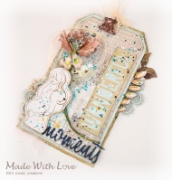 Mixed Media Baby Shower Party Tag Wonderful Moments 4
