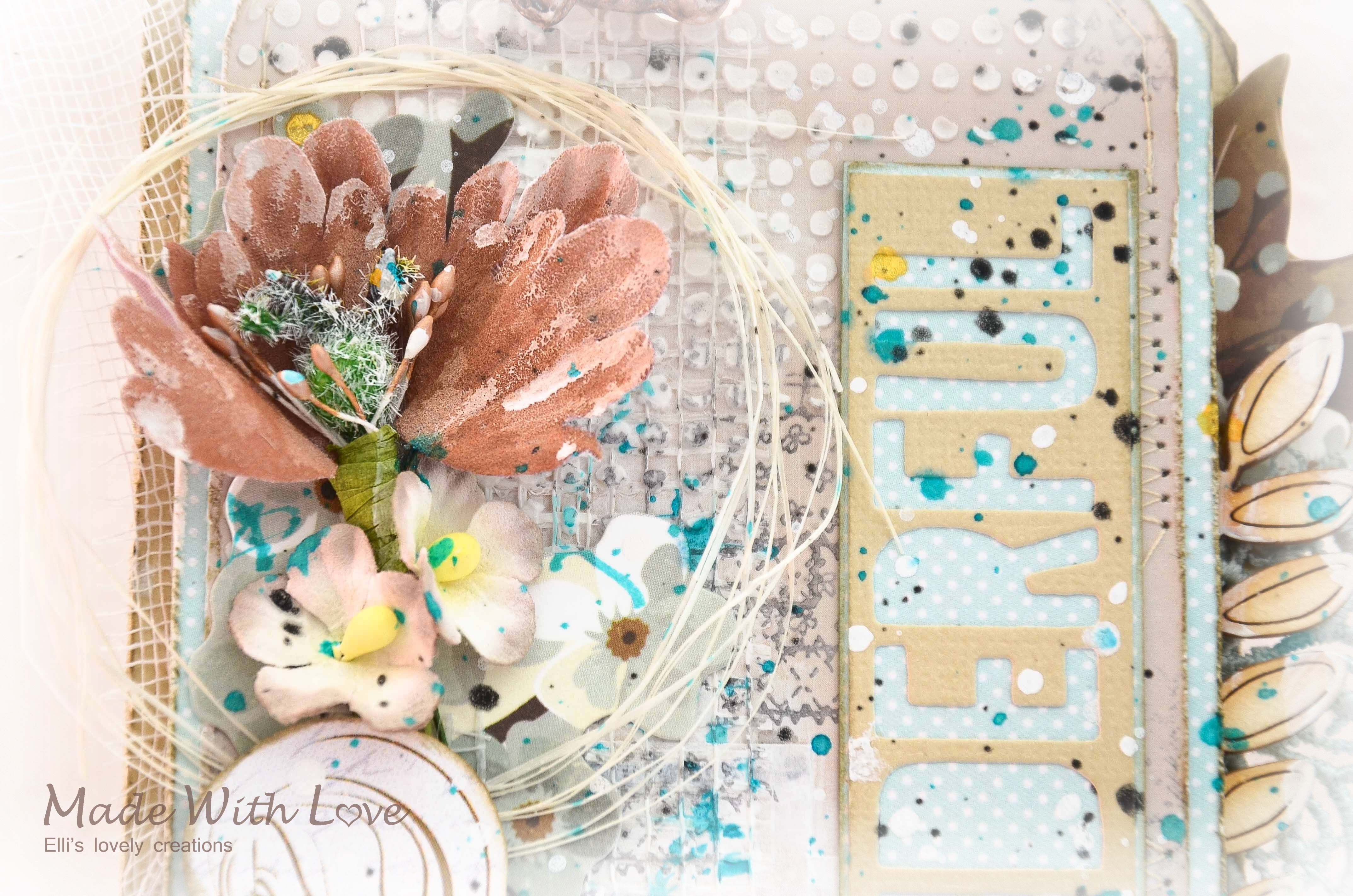 Mixed Media Baby Shower Party Tag Wonderful Moments 6