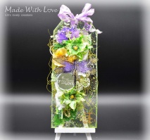 Mixed Media Spring Clear Acetate Tag Grow With Love 1