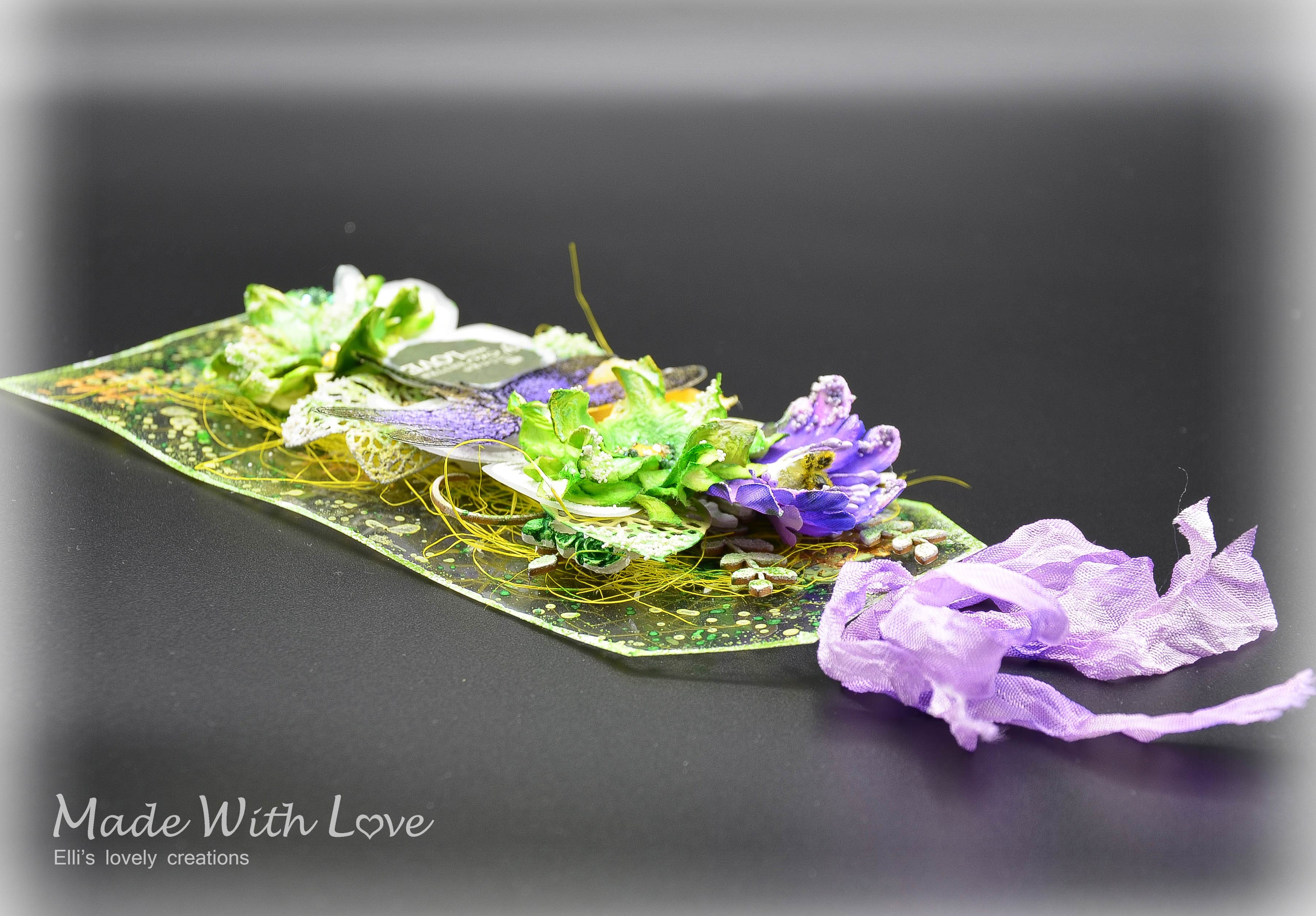 Mixed Media Spring Clear Acetate Tag Grow With Love 11