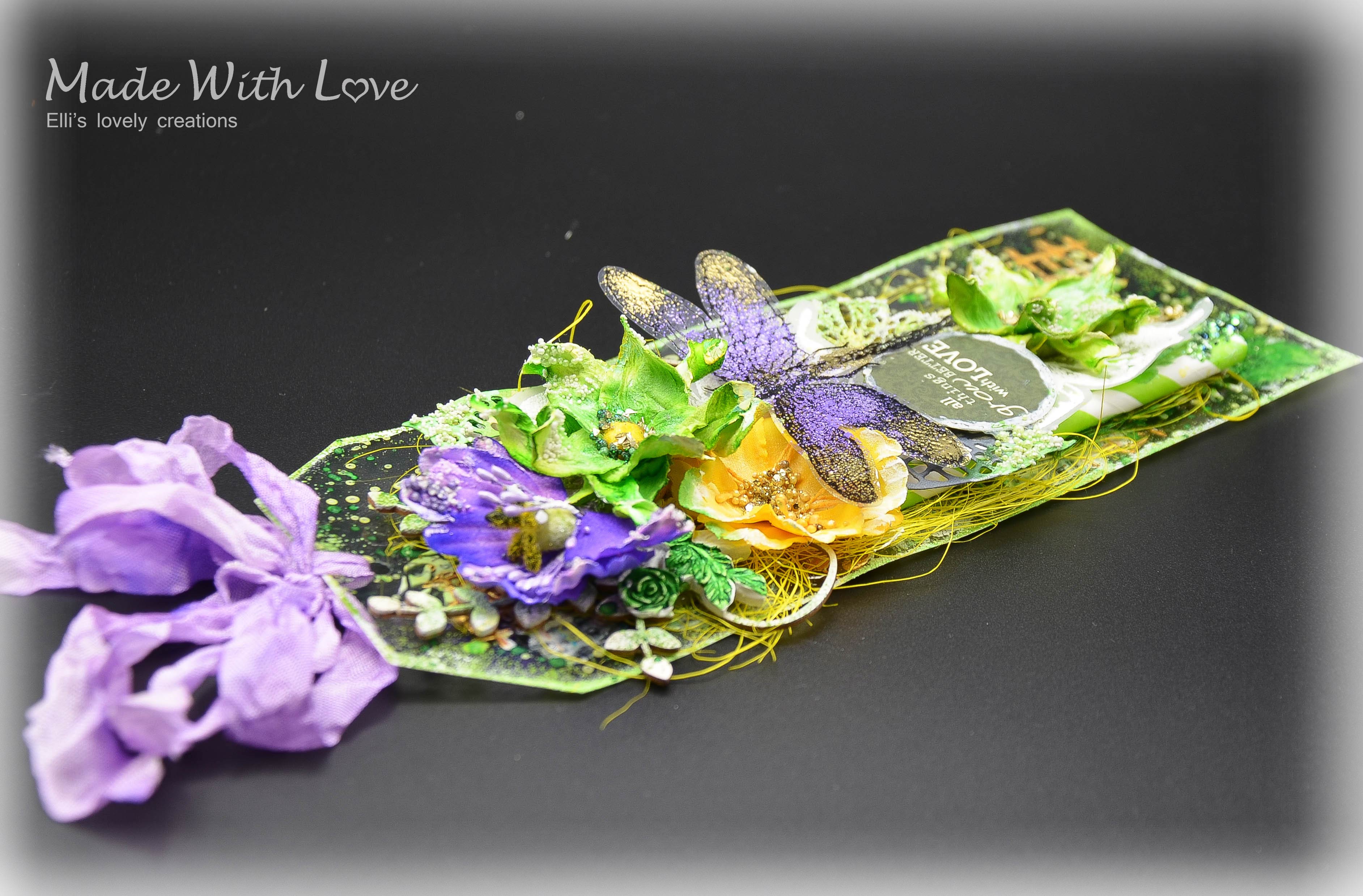Mixed Media Spring Clear Acetate Tag Grow With Love 12
