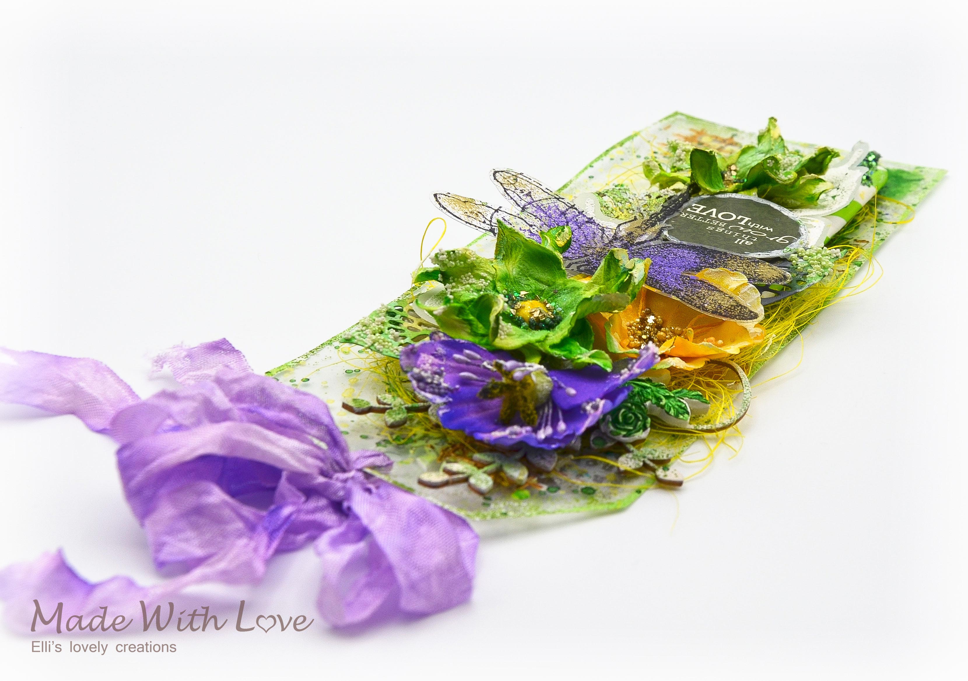 Mixed Media Spring Clear Acetate Tag Grow With Love 17