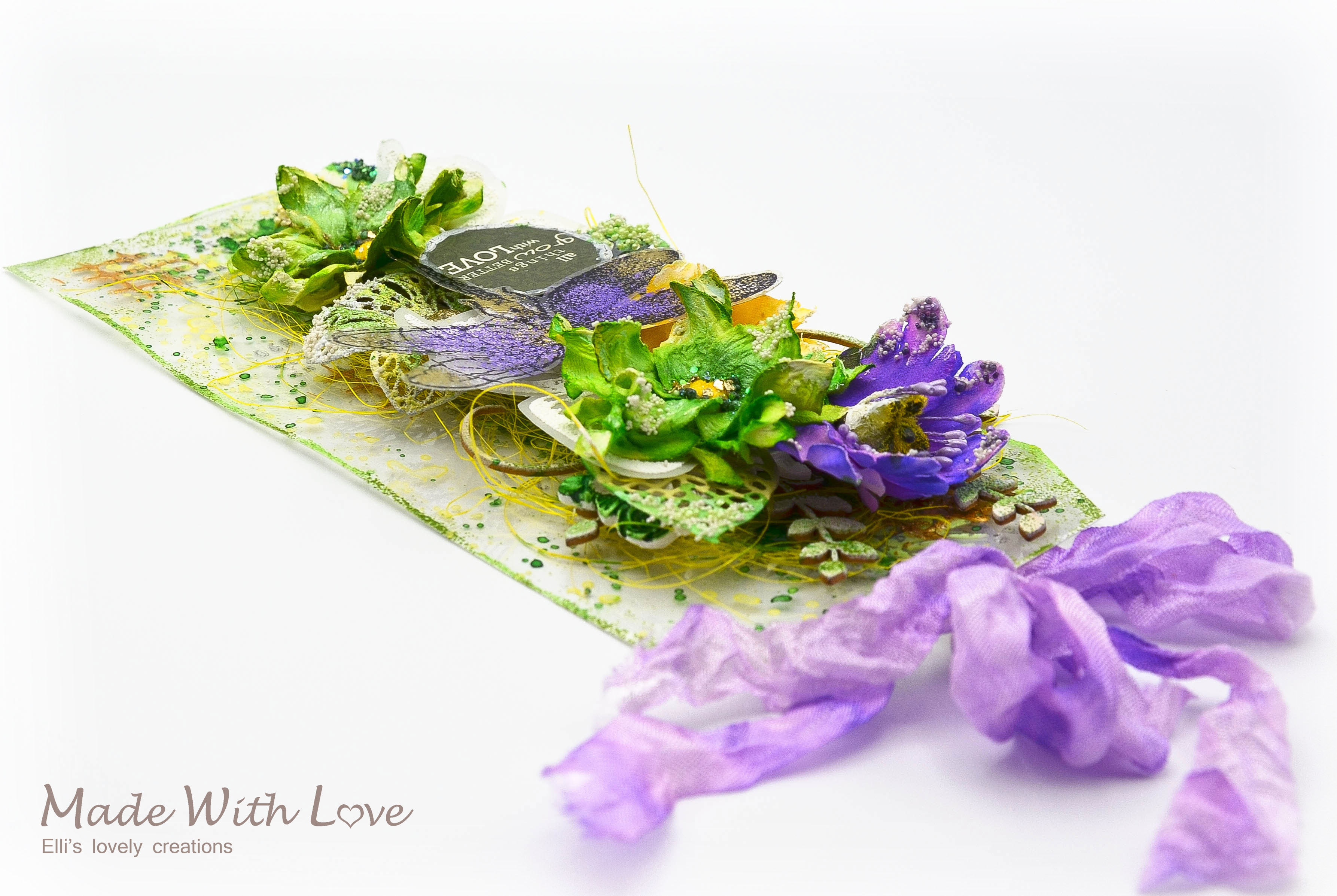 Mixed Media Spring Clear Acetate Tag Grow With Love 18