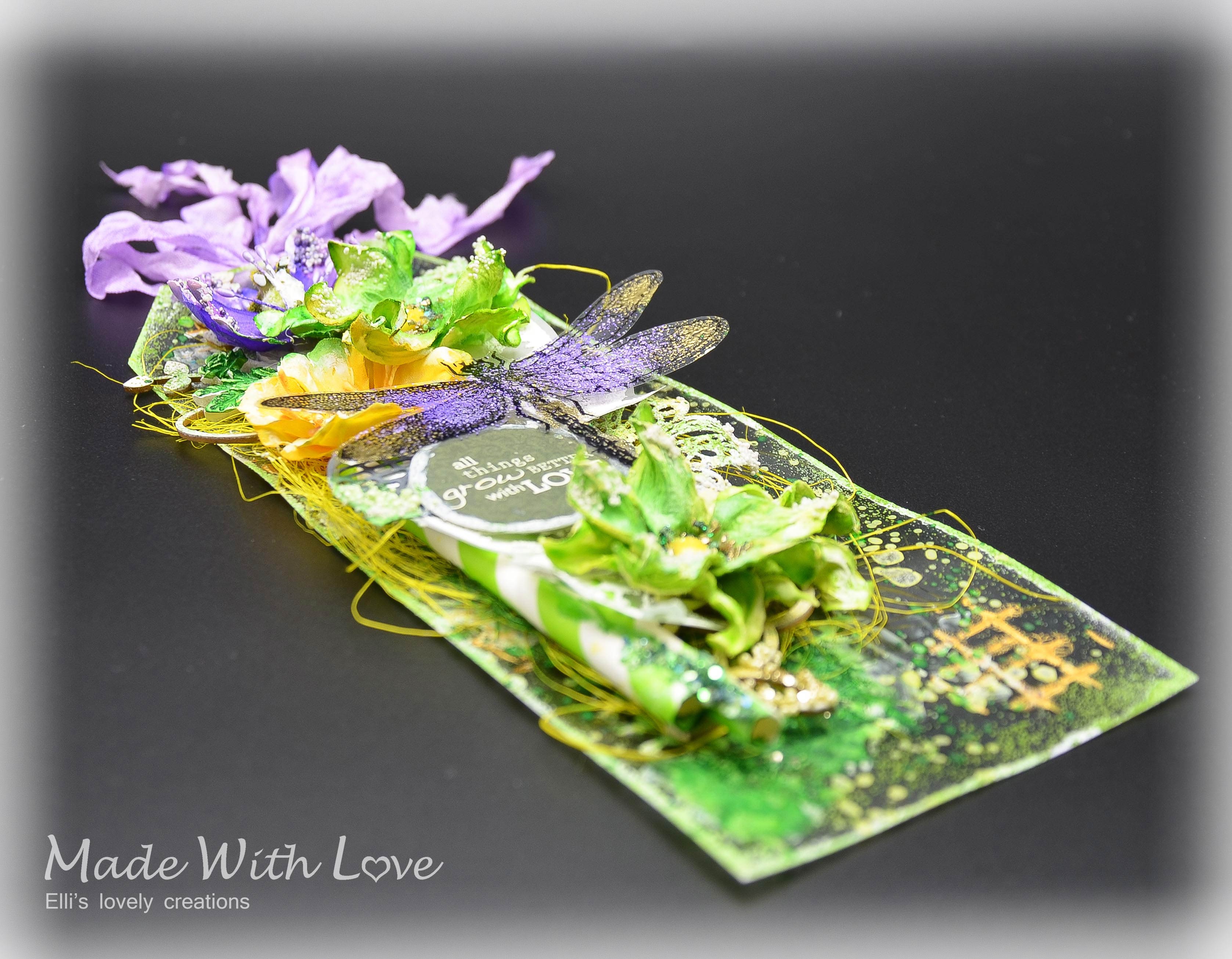 Mixed Media Spring Clear Acetate Tag Grow With Love 9